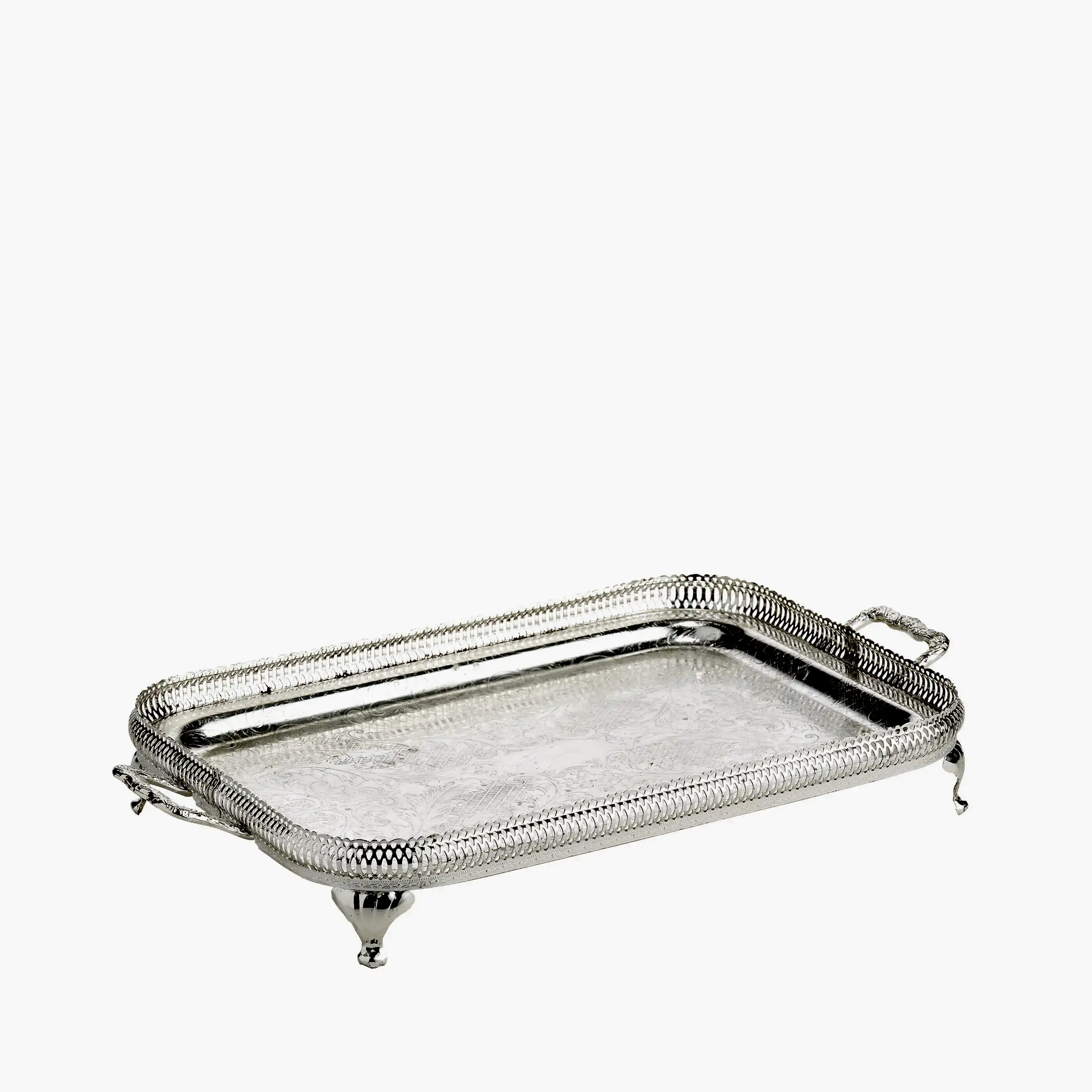 Silver Tray with feet for Hire - 120
