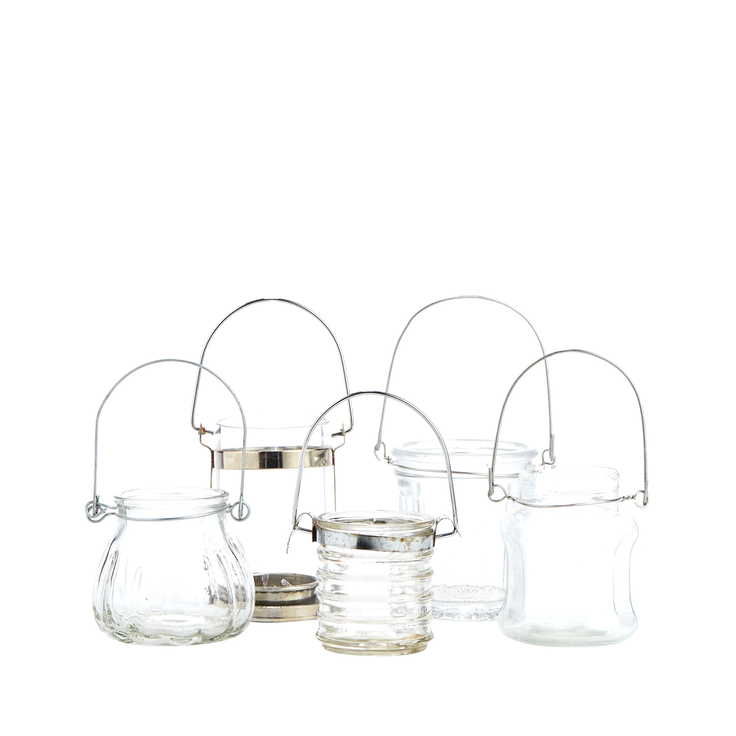 Small Hanging Glass Votive Jars for Hire - 140