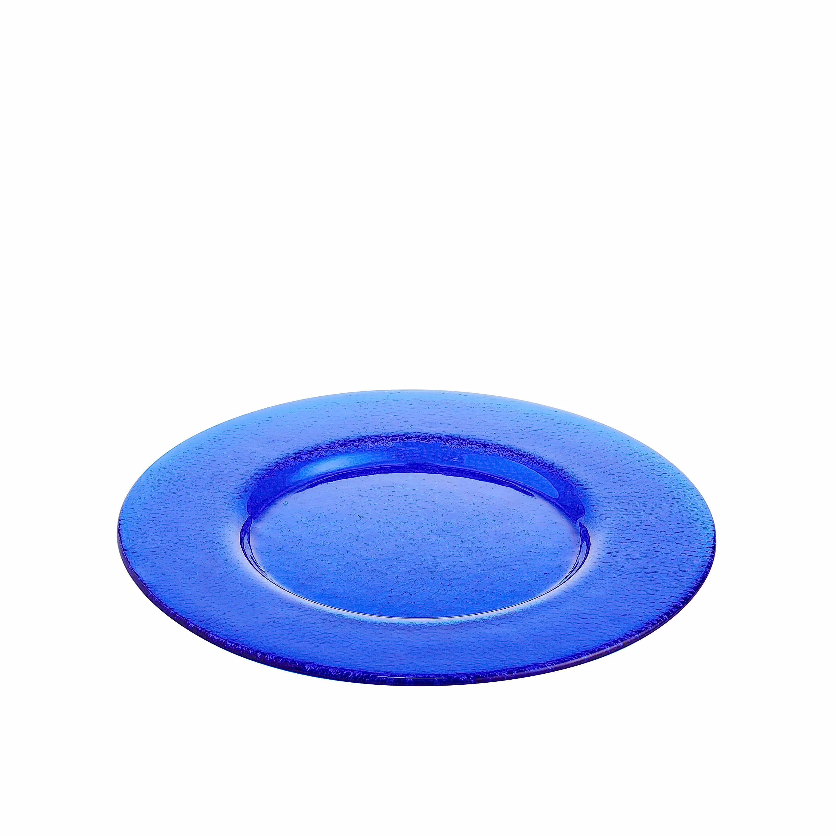 Blue Glass Plates for Hire - 167