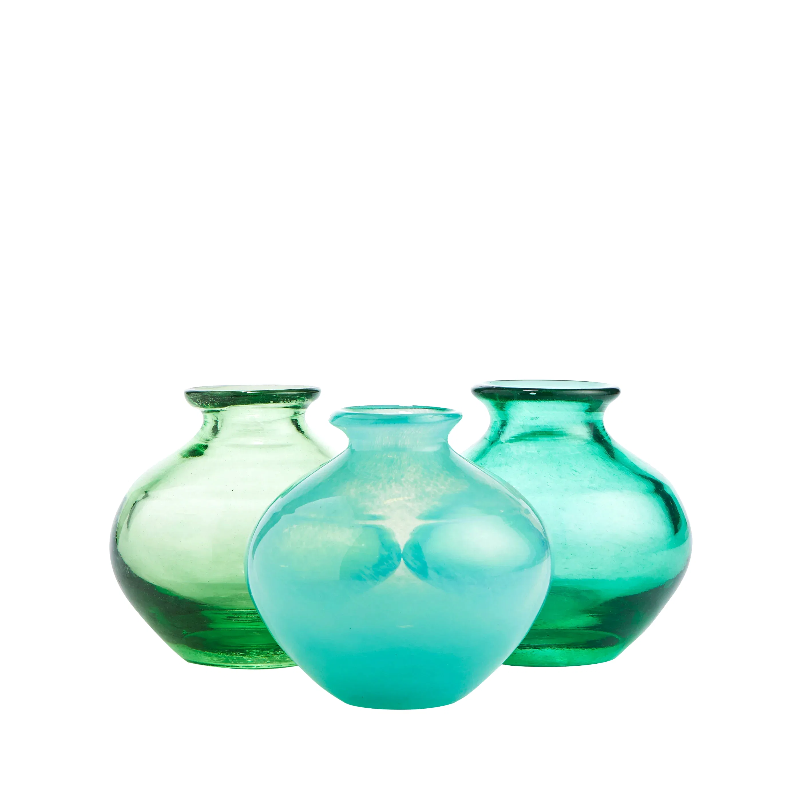 Short Wide Green Bud Vase for Hire - 184