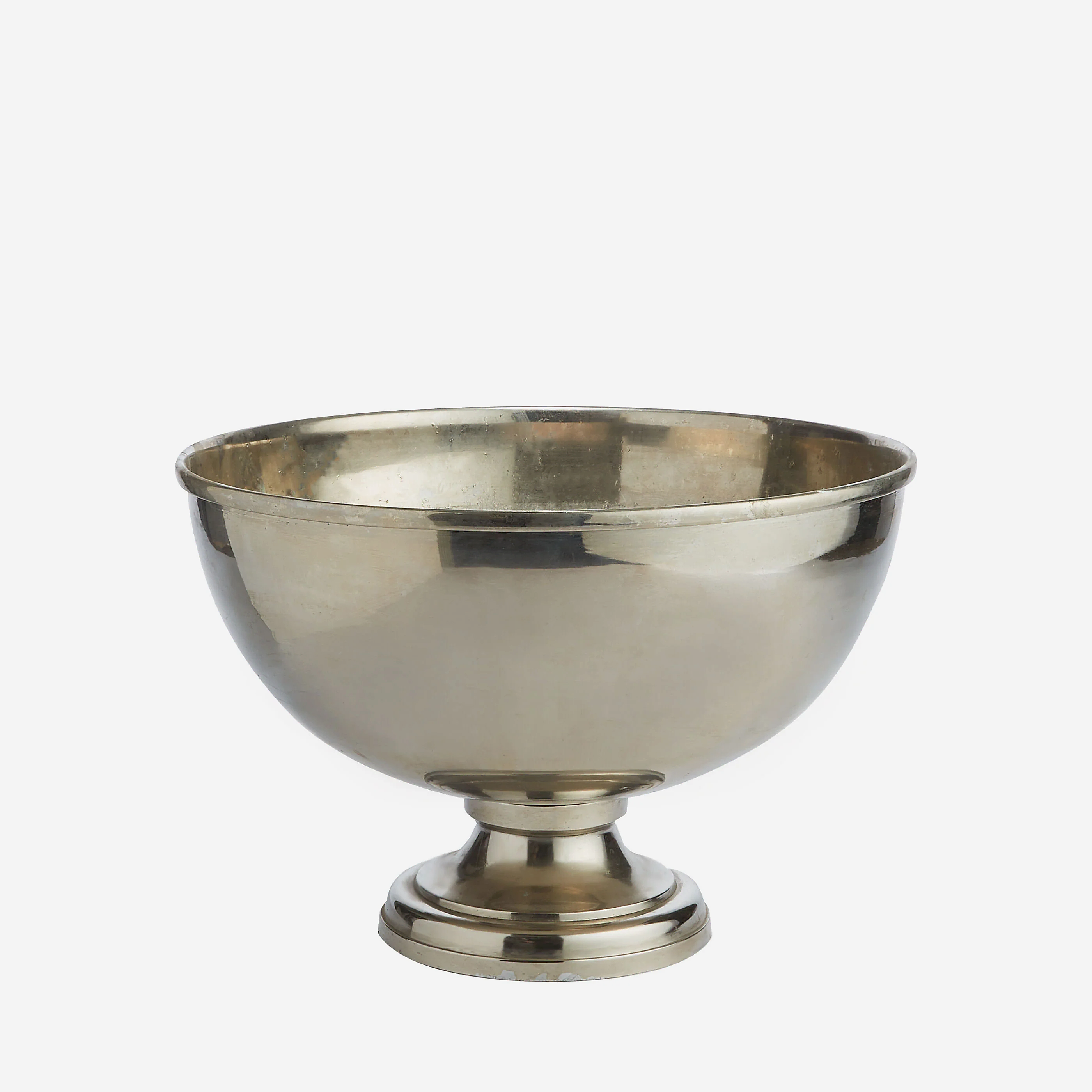 Antiqued Silver Bowl on stand for Hire - 201