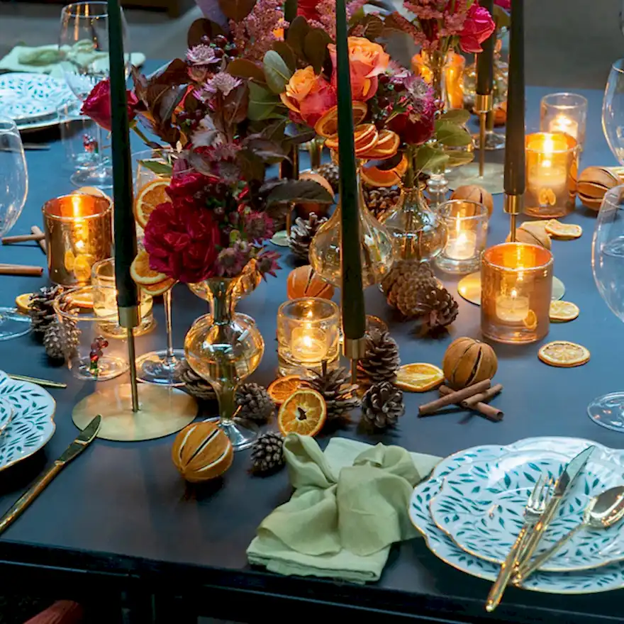 Slim Gold Candleholders for Hire - 291