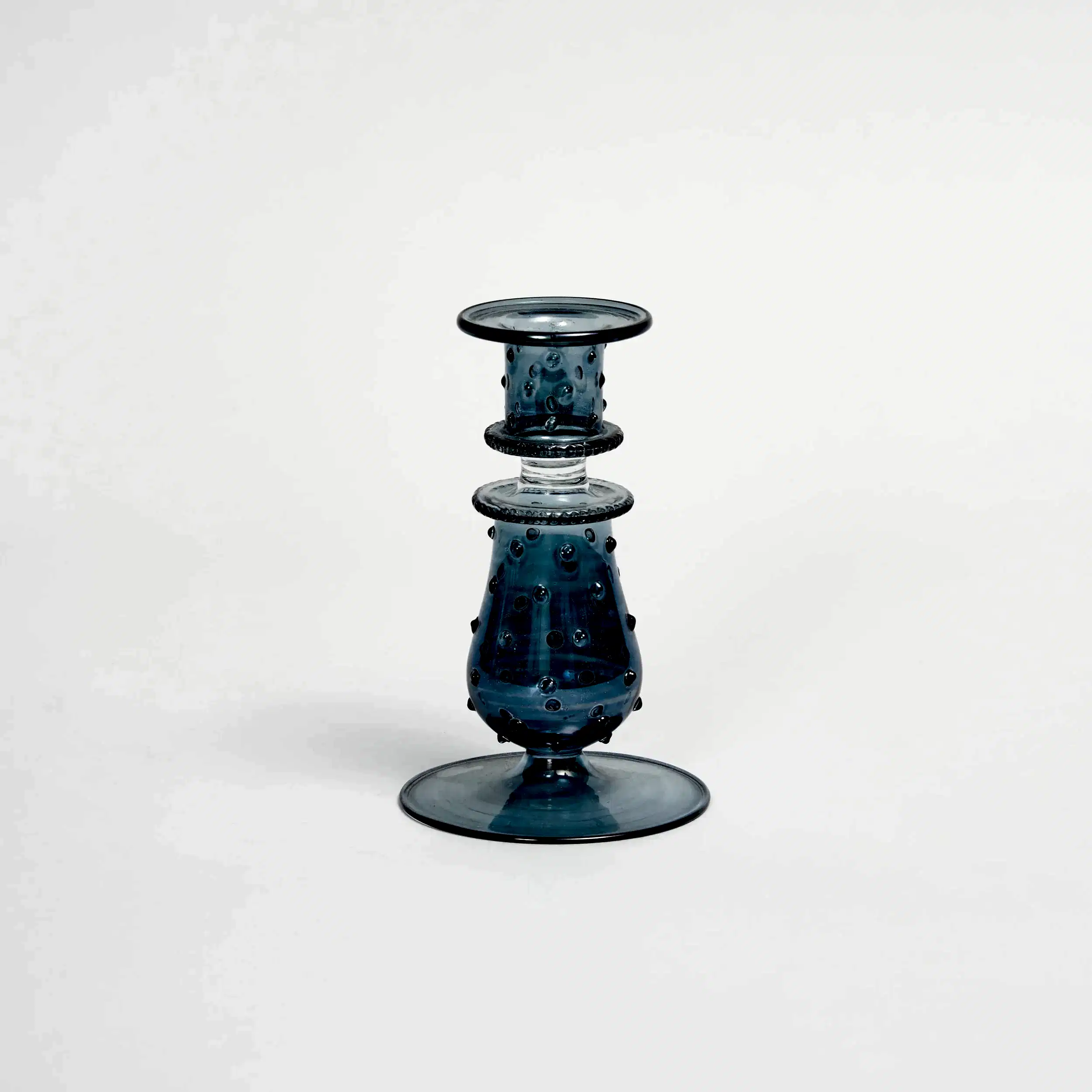 Issy Granger Luxor Blue Glass Candlestick