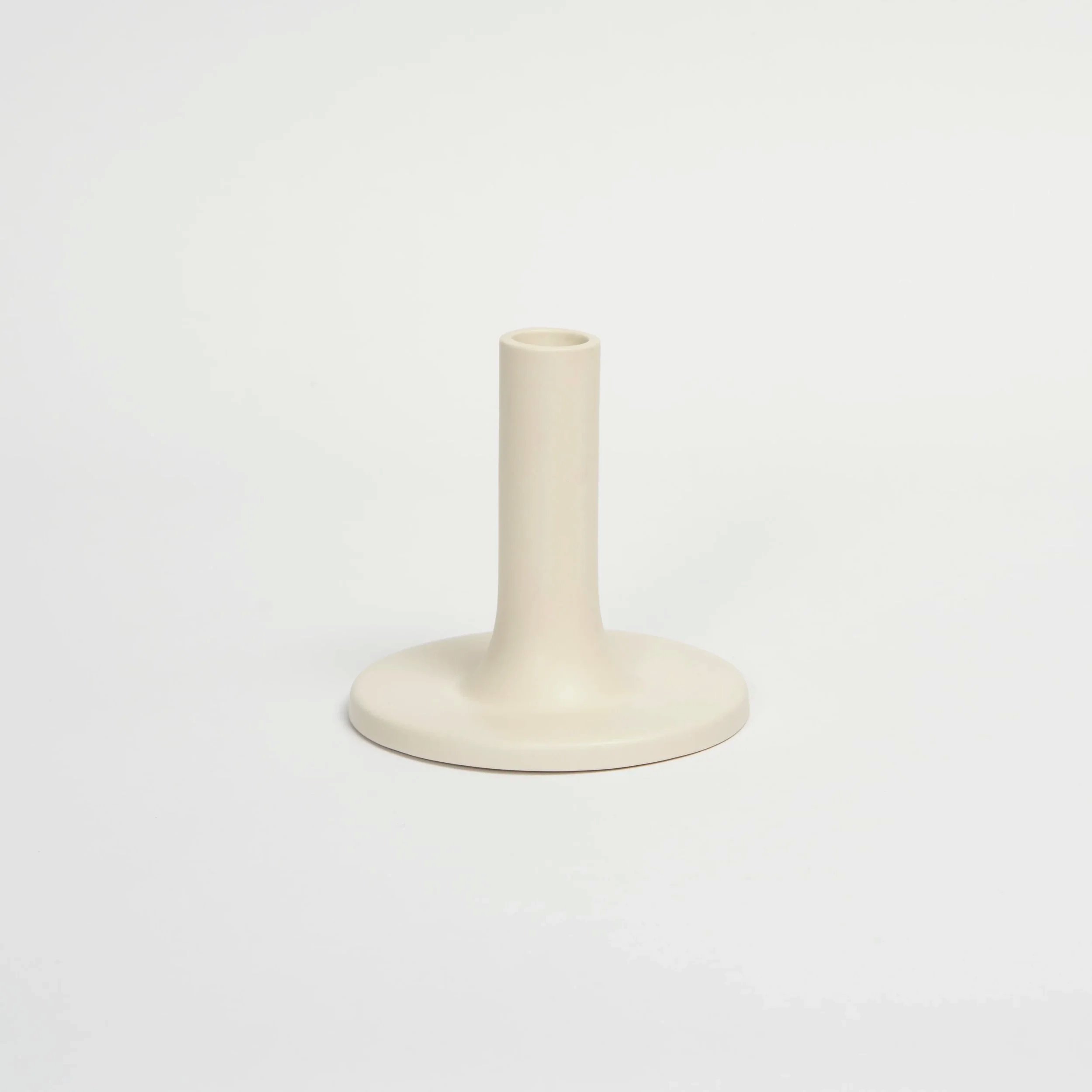 Floral Society White Ceramic Candle Holder
