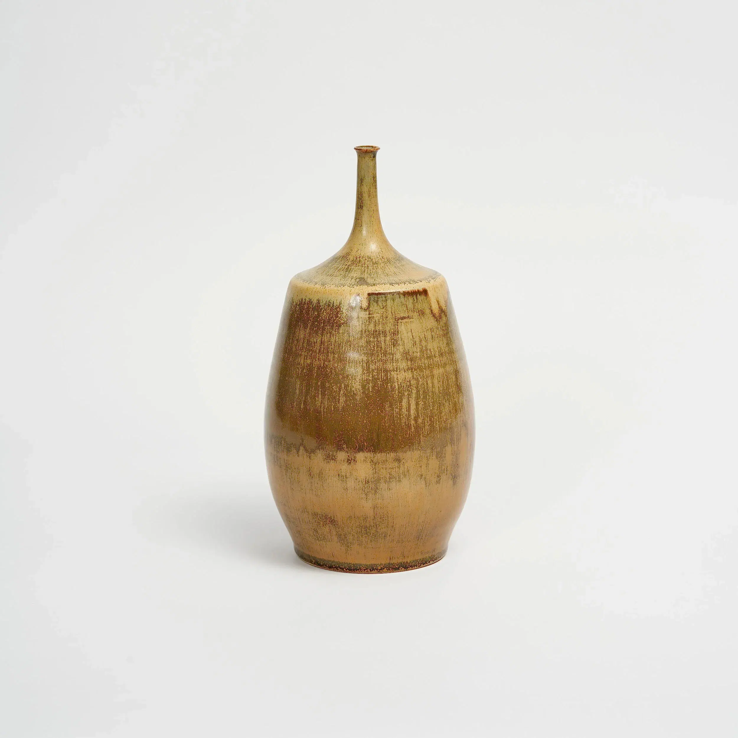 Antique Single Stem Brown Vase