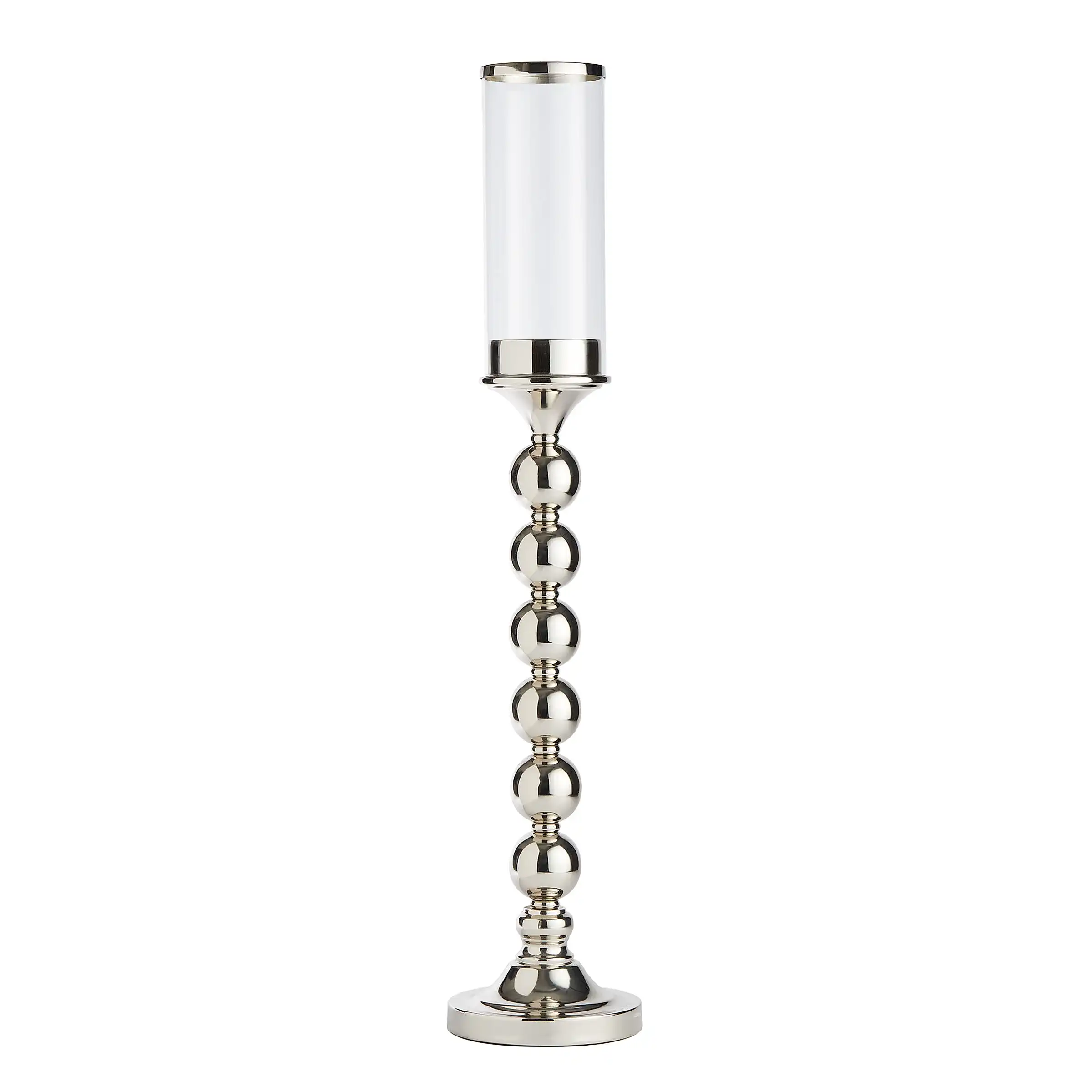 Silver 6 Beaded Stem Lantern - Lantern - Wild at Heart - Wild at Heart