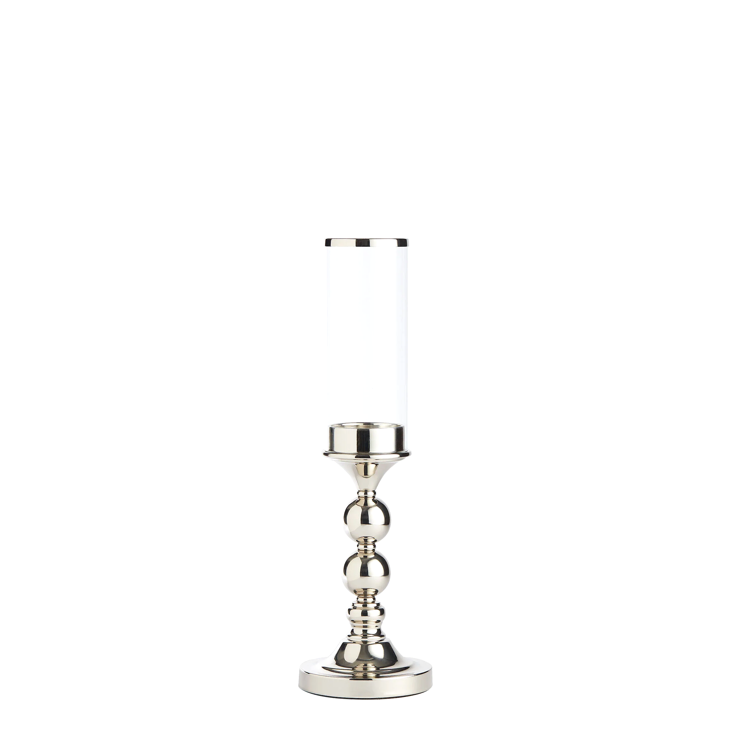 Silver 2 Beaded Stem Lantern - Lantern - Wild at Heart - Wild at Heart