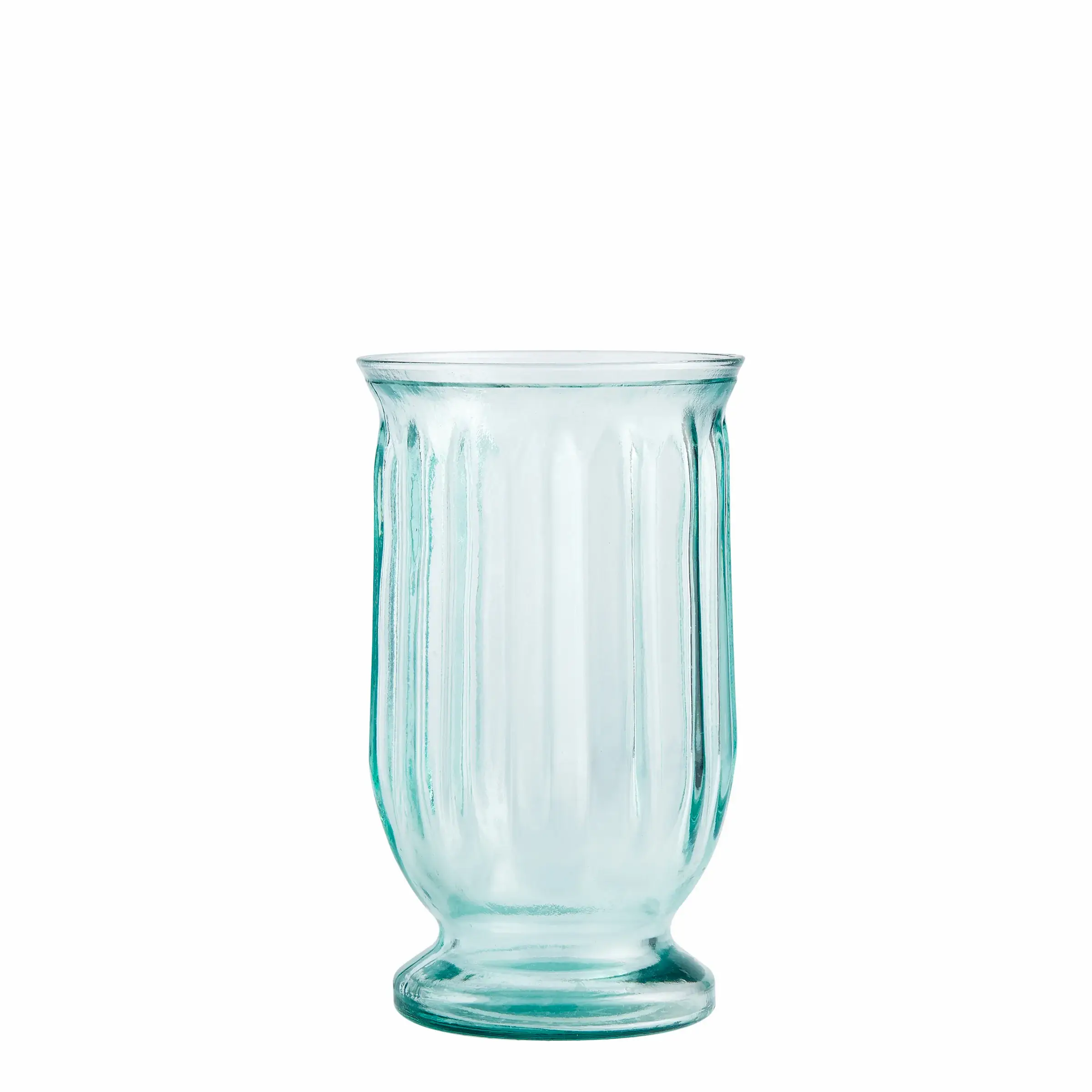 Green Glass Lantern Vase - Vase - Wild at Heart - Wild at Heart