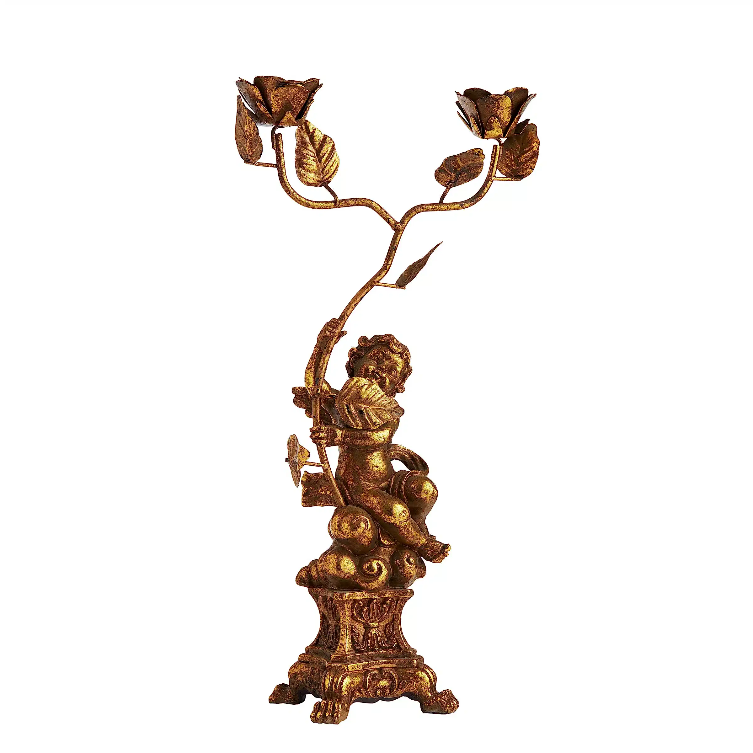 Gold Angel Candlestick Holder - Candle Holders - Wild at Heart - Wild at Heart
