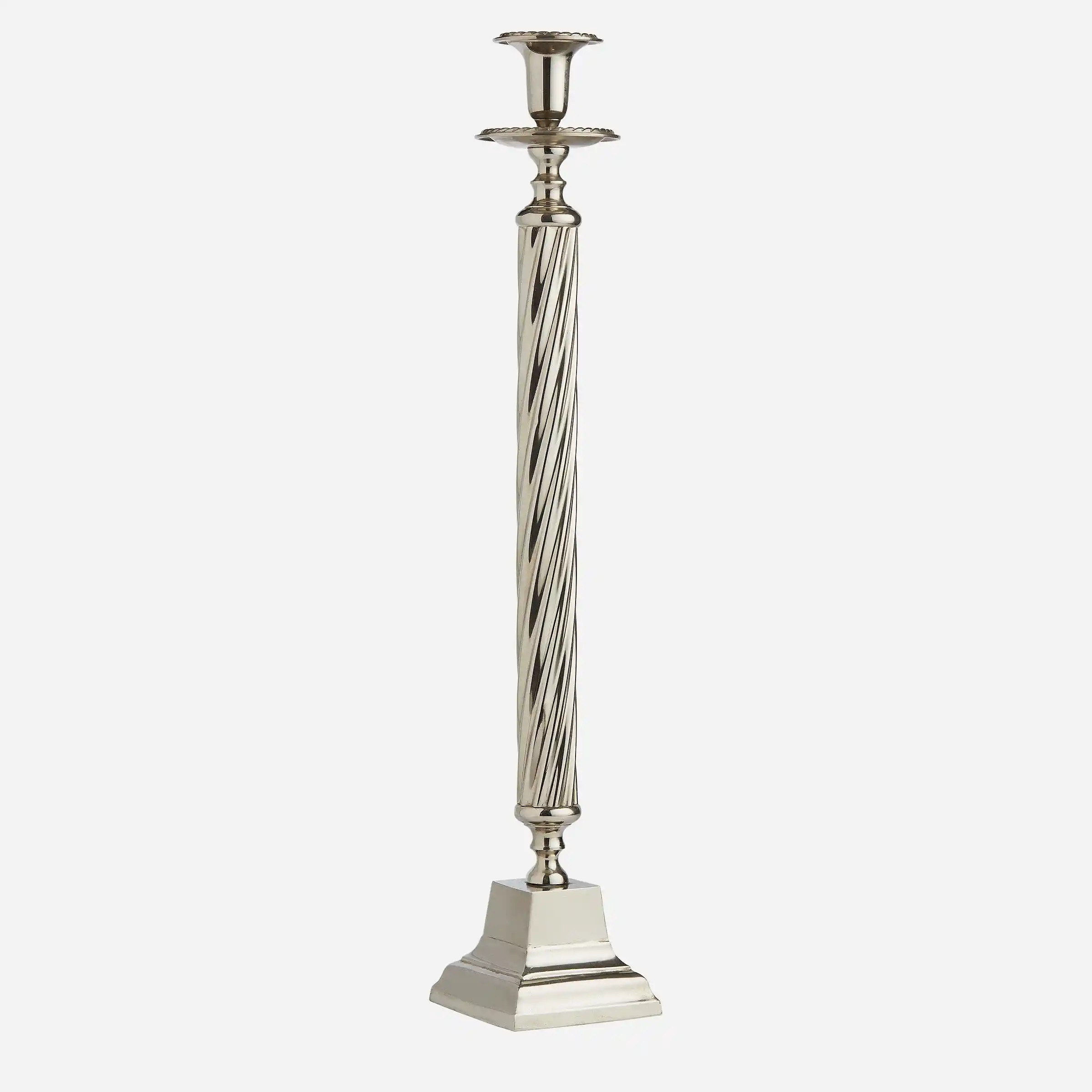 Silver Twist Candlestick - Candle Holders - Wild at Heart - Wild at Heart