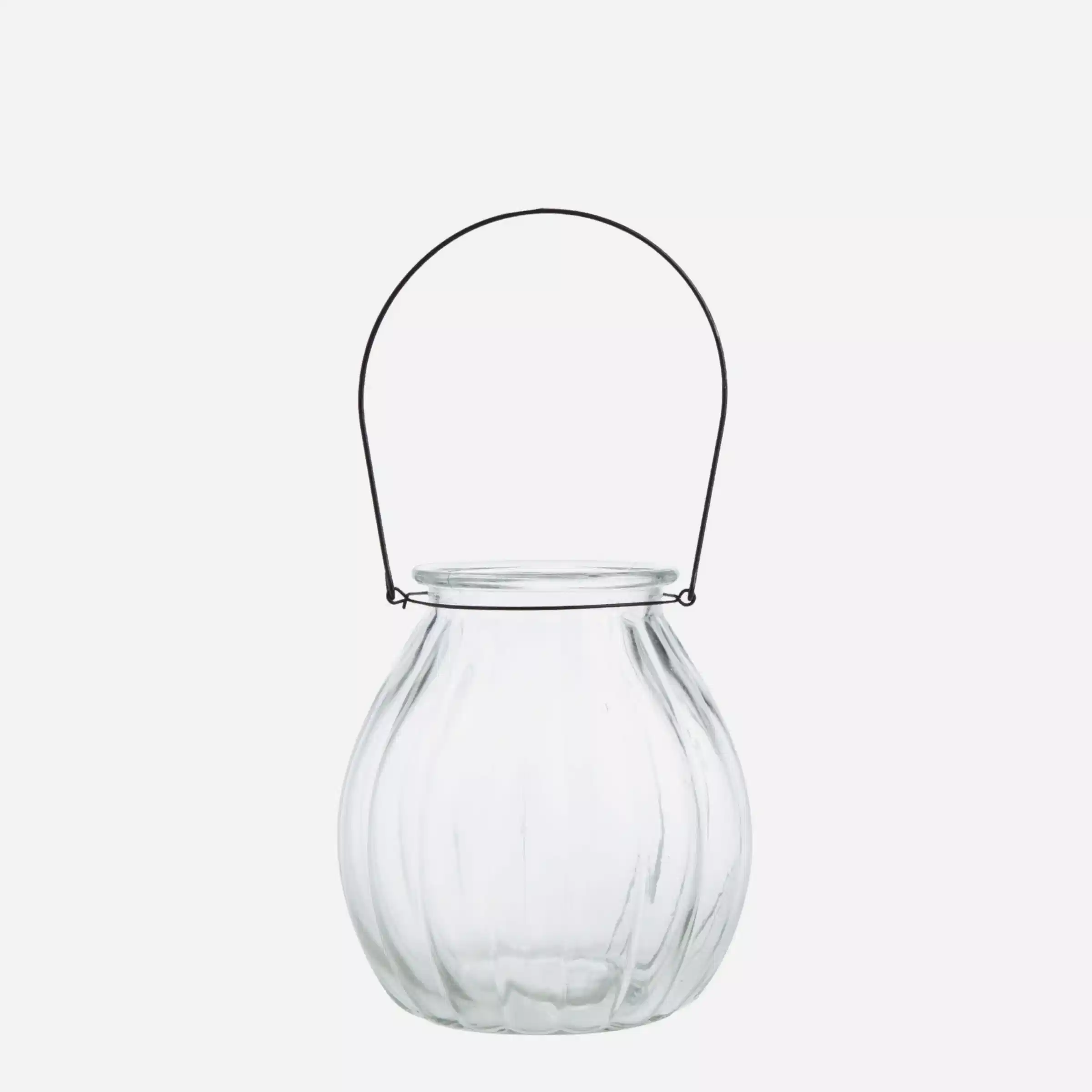 Small Rounded Hanging Glass Votive - Lantern - Wild at Heart - Wild at Heart