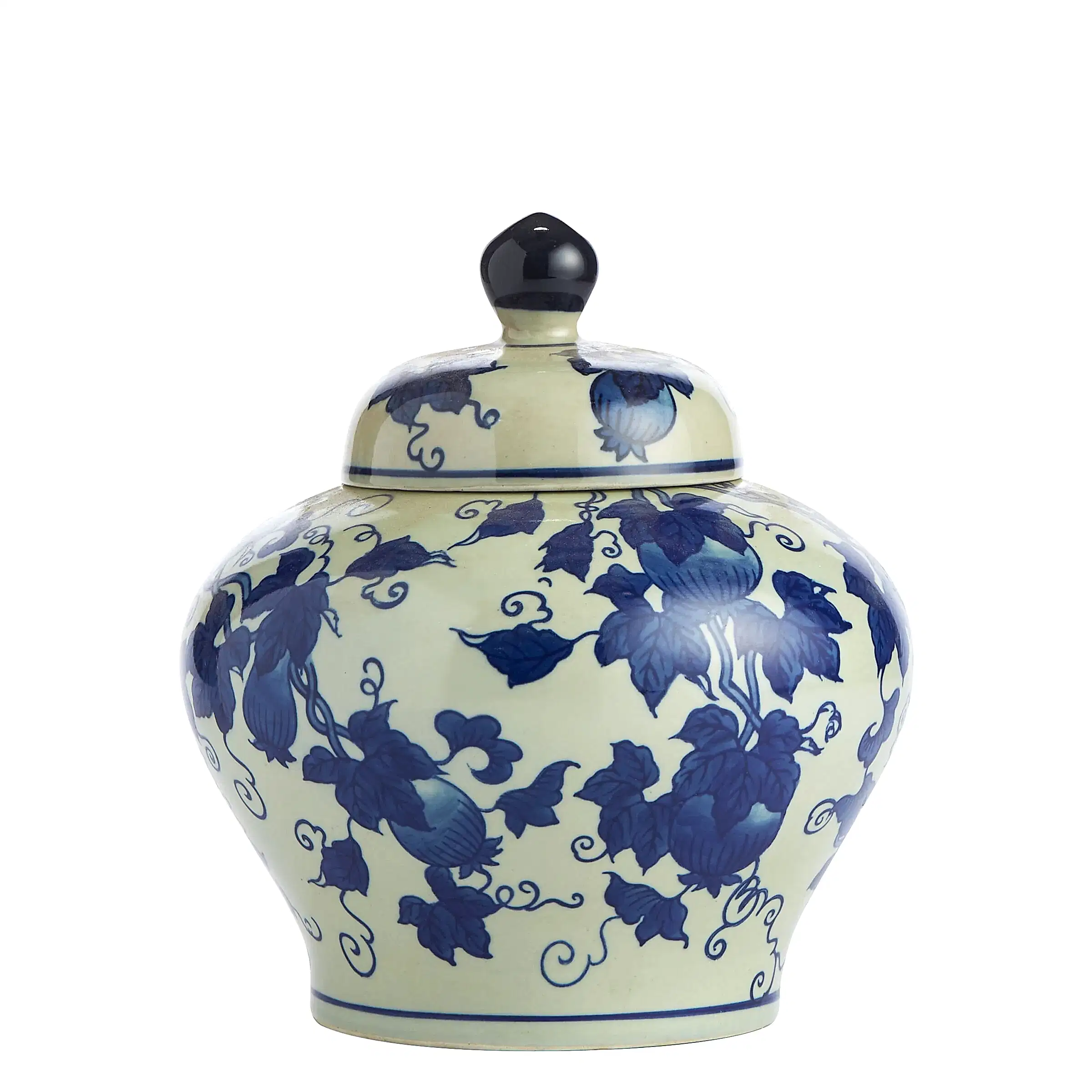 Blue & White Ceramic Jar with Lid - Jar - Wild at Heart - Wild at Heart